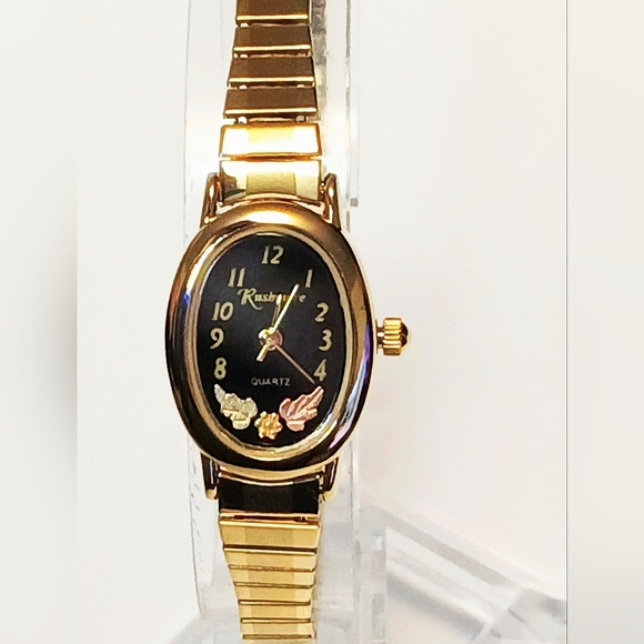 Rushmore Black Hills Gold Goldtone Watch With Gold Leaves/Grapes Within - Picture 9 of 14